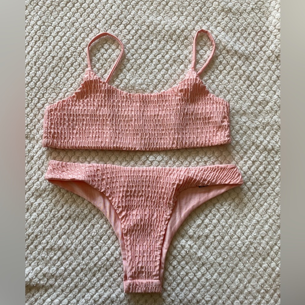 Ruffled Pink Bikini